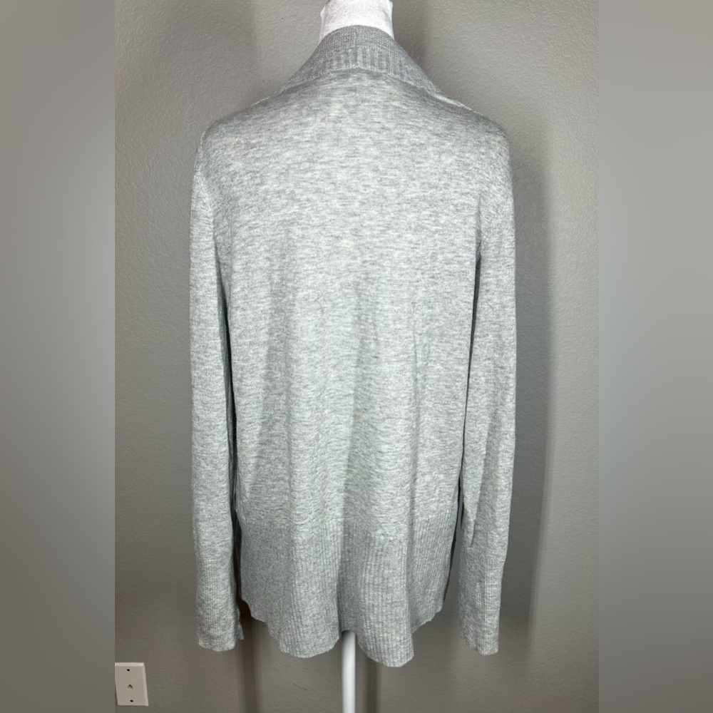 Banana Republic Gray Knit Open Cardigan Sweater Sz XL Eclectic Grandma Grandpa - Picture 8 of 15
